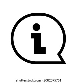 Icono de información aislado en fondo blanco