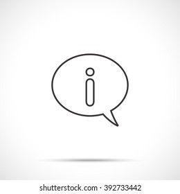 Info icon isolated on white background