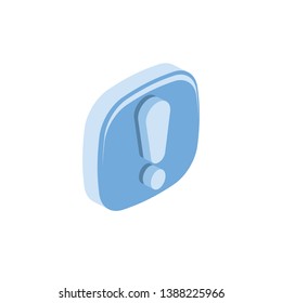 Info icon isometric, 3d vector, minimalism illustration