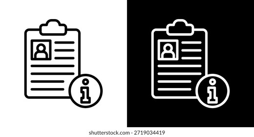 Info Icon Of Line Black And White Style