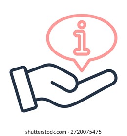 Info Icon Line Ilustración vectorial de diseño de color