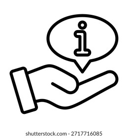 Info Icon Ilustración vectorial de diseño de línea