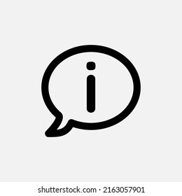 Info icon in line style about essentials, use for website mobile app presentation