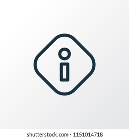 Info icon line symbol. Premium quality isolated help element in trendy style.
