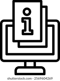 Info Icon Line Vector Illustration