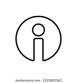 info icon. line vector isolated on white background. trendy and modern design