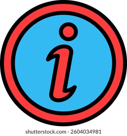 Info Icon Lineal Color Vector Illustration