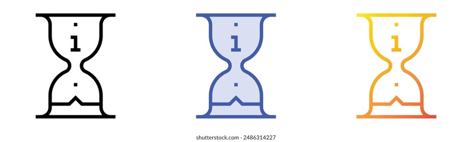 icono de información. Diseño de estilo de relleno lineal, azul y degradado aislado sobre fondo blanco