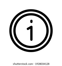 Info-Symbol oder Logo einzeln auf Zeichen, Vektorgrafik - hochwertige Vektorsymbole in schwarzem Stil
