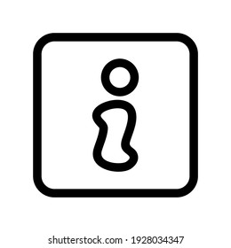 icono de información o logotipo símbolo de signo aislado ilustración vectorial - iconos vectoriales de estilo negro de alta calidad
