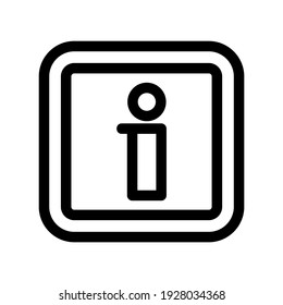 Info-Symbol oder Logo einzeln auf Zeichen, Vektorgrafik - hochwertige Vektorsymbole in schwarzem Stil
