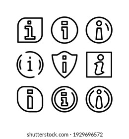 Info-Symbol oder Logo einzeln auf Zeichen Symbol, Vektorgrafik - Sammlung hochwertiger Vektorsymbole mit schwarzem Stil
