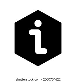 Info-Symbol oder Logo einzeln auf Zeichen, Vektorgrafik - hochwertige Vektorsymbole in schwarzem Stil