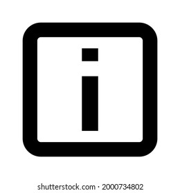 icono de información o logotipo símbolo de signo aislado ilustración vectorial - iconos vectoriales de estilo negro de alta calidad