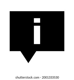 icono de información o logotipo símbolo de signo aislado ilustración vectorial - iconos vectoriales de estilo negro de alta calidad