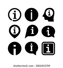 info icon or logo isolated sign symbol vector illustration - Collection of high quality black style vector icons