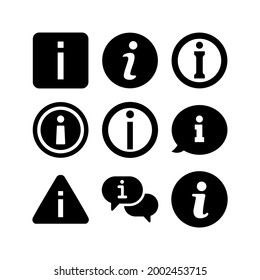 icono de información o logotipo símbolo de signo aislado ilustración vectorial - Colección de iconos vectoriales de estilo negro de alta calidad