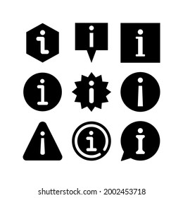 info icon or logo isolated sign symbol vector illustration - Collection of high quality black style vector icons