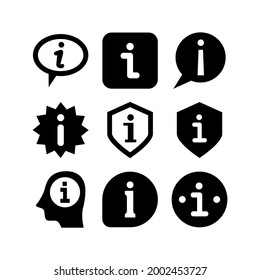 icono de información o logotipo símbolo de signo aislado ilustración vectorial - Colección de iconos vectoriales de estilo negro de alta calidad