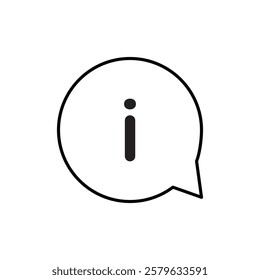 Info icon logo sign set vector outline