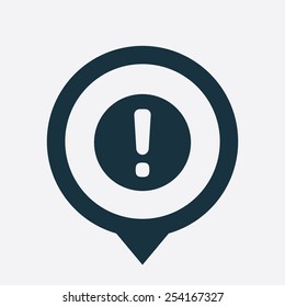 info icon map pin on white background 