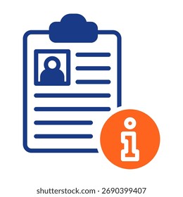 Icono de información Ilustración vectorial de color mezclado