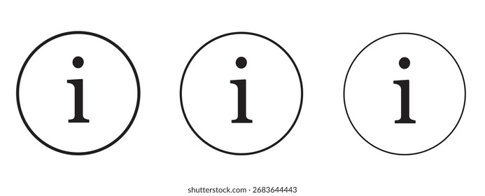 Icono de información, signo de contorno, símbolos lineales