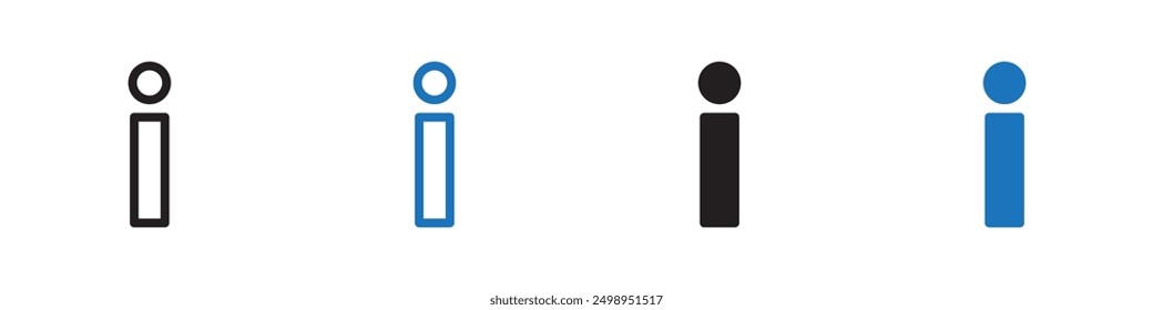 Info icon Outline vector line set