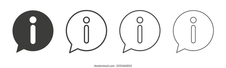 Info icon pack. vector illustration