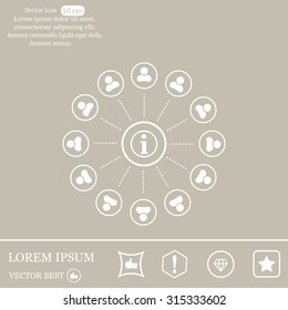 Info icon and the people around