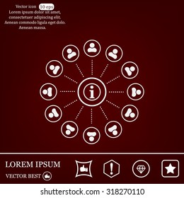 Info icon and the people around