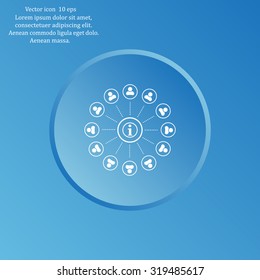 Info icon and the people around