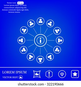 Info icon and the people around