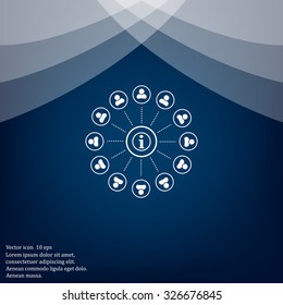 Info icon and the people around