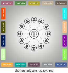 Info icon and the people around