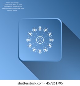 Info icon and the people around