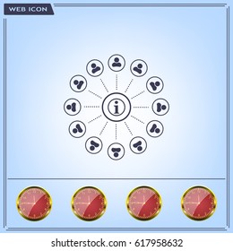 Info icon and the people around