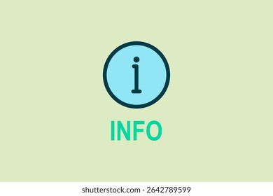 Info icon. icon related to UI elements. suitable for web site, app, user interfaces,element, printable etc. flat line icon style. simple vector design editable