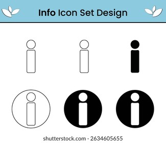 Info Symbol setzt Vektorgrafik-Design. 