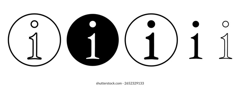 Conjunto de ícones de informações. Ilustração vetorial.