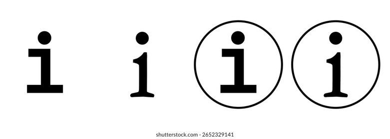 Info icon set. Vector illustration.
