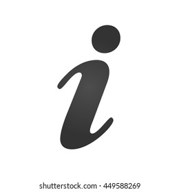 Info icon. Info sign. Simple flat logo of info sign on white background. Vector illustration.