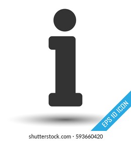 Info icon. Info sign. Simple flat logo of info sign on white background. Vector illustration.