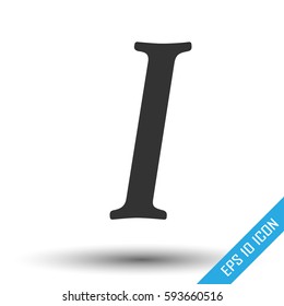 Info icon. Info sign. Simple flat logo of info sign on white background. Vector illustration.