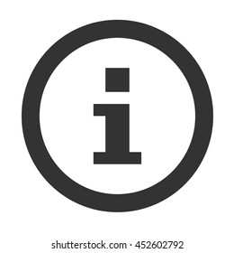 Info icon. Simple flat logo of info sign in circle . Vector illustration on white background.
