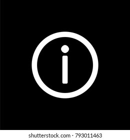 Info icon for simple flat style ui design.