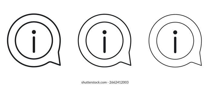 Info-Icon einfaches Liniendesign - Einfache Vektorgrafik