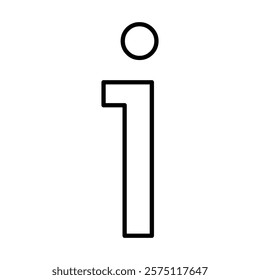 info icon Simple outline illustration