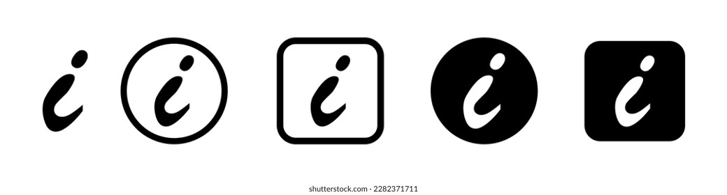 Info-Icon für die Website-Design. Information, Vektorgrafik. Einmaliges Bildsymbol.