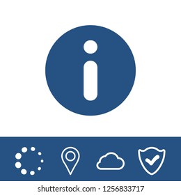 Info icon stock vector illustration